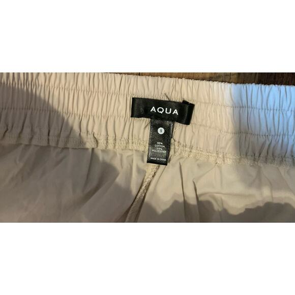 Aqua Draw String Hem Cargo Pants Tan Beige Champagne Color New Size Small - Picture 3 of 8